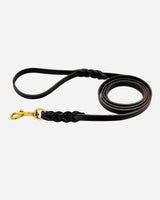 Alac Flätat Läderkoppel - Svart/Mässing