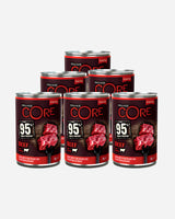 CORE 95% nötkött med broccoli våtfoder för hund, 6 x 400 g
