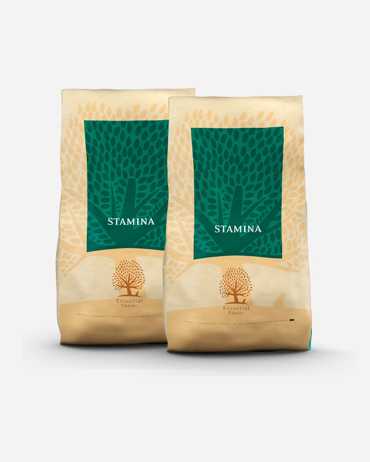Essential - Stamina - 2x10 kg - Aktiva hundar - Kyckling - Anka - Lax (EU)