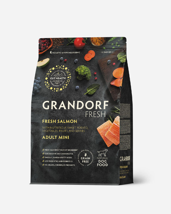 Grandorf Fresh Adult Mini Breeds - Färsk Lax och Spannmålsfri - 3kg