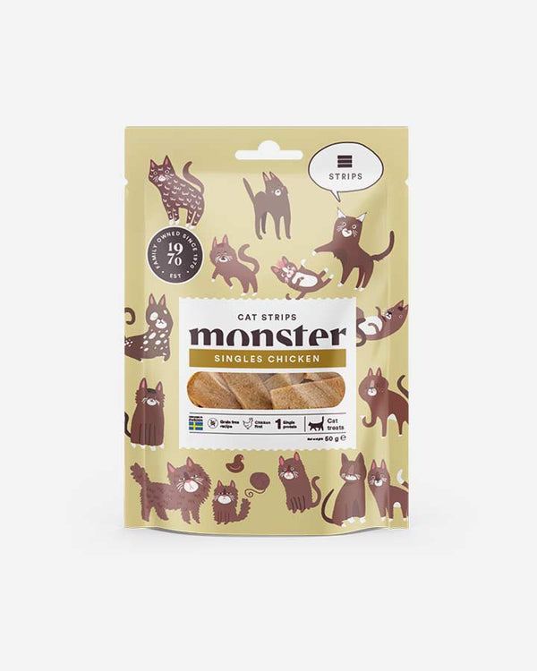 Monster - Strips med Kyckling - för katt