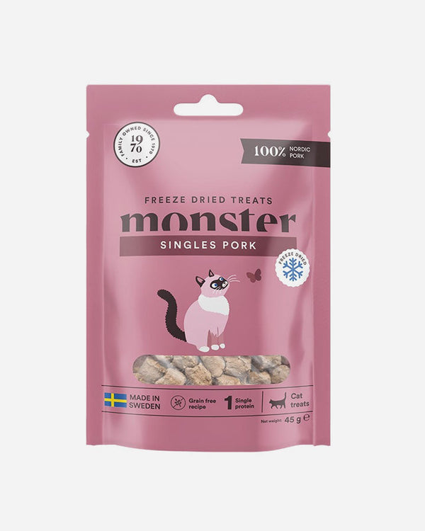 Monster - Frystorkade godsaker med Gris - för katter