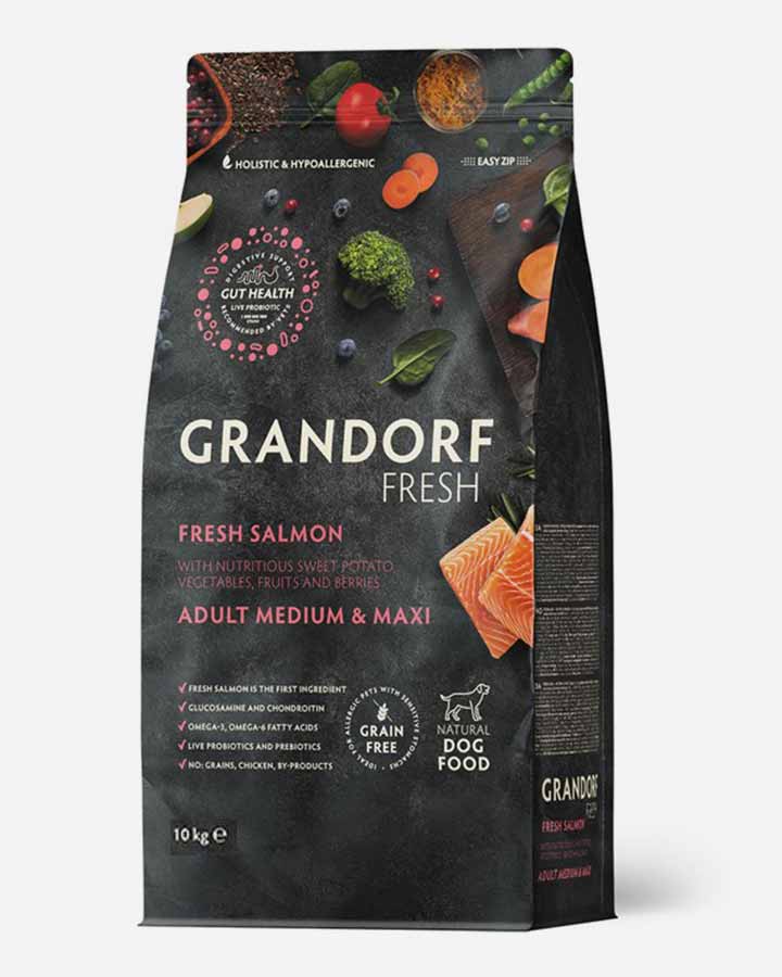 Grandorf Fresh Adult - Färsk Lax och Spannmålsfri - 10kg