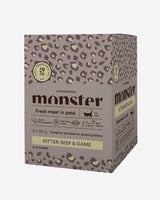 Monster Cat Pouches Kitten Beef/Game 85 g (8-pack)