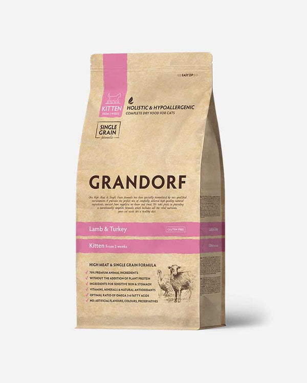 Grandorf Kitten (Kattungar) - Lamm och Kalkon - 2kg