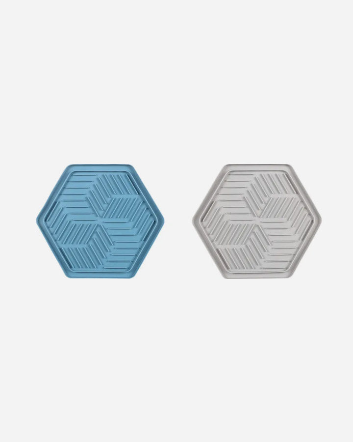 Slickmatta - Bean Hexagon - Blå/Grå