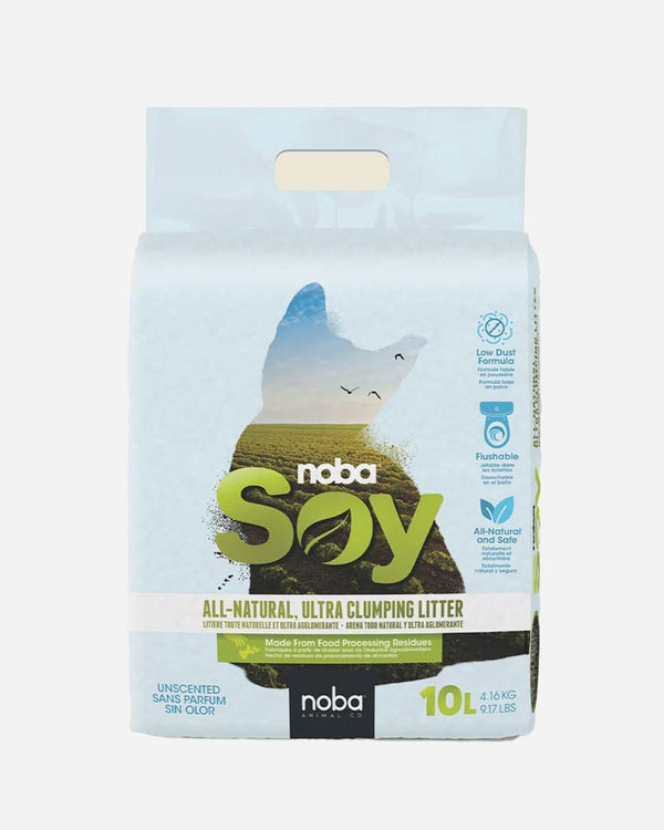 Noba Soy Kattsand - 100 % växtbaserad - Unscented - 10L