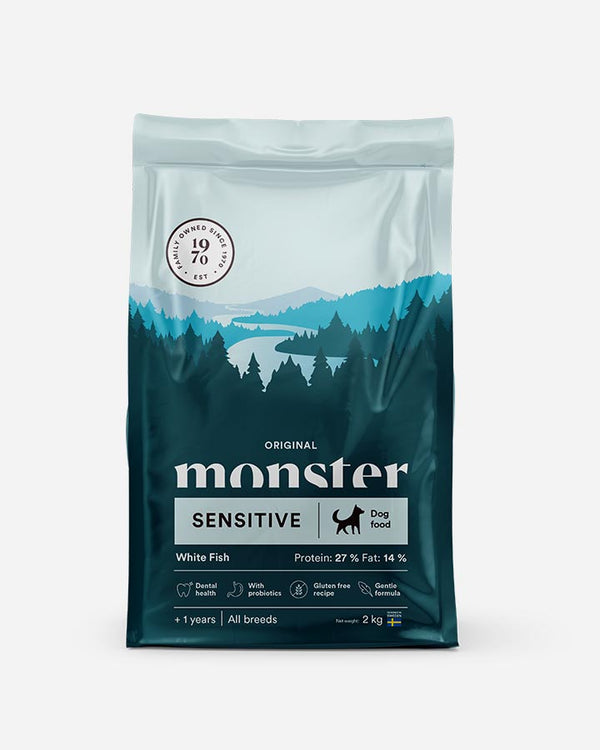 Monster Original Sensitive - Vit Fisk - 2 kg