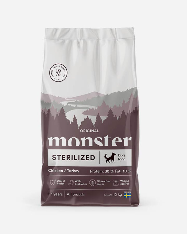 Monster Original Sterilized - Kyckling och Kalkon - 12 kg