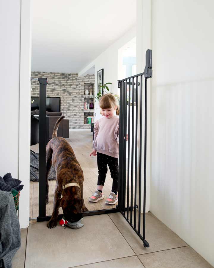 DogSpace Bonnie - Extra hög hunddörr 104,5cm - Svart - Presspassning