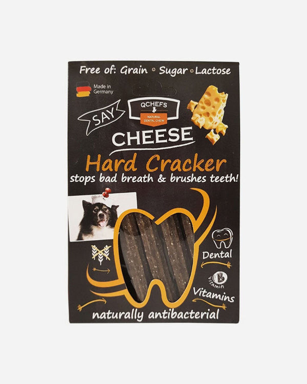 Hard Cracker - Cheese - Tandrensene tyggepinde - fra Qchef (4 stk)
