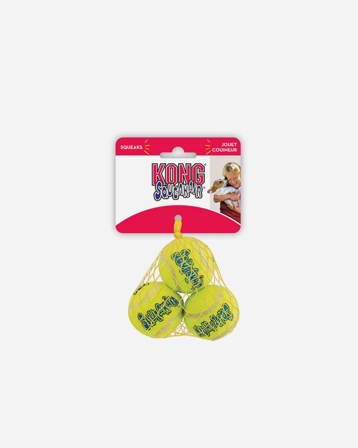 KONG AirDog Squeakair Tennisboll - Hundleksak - 3 st/2 st.