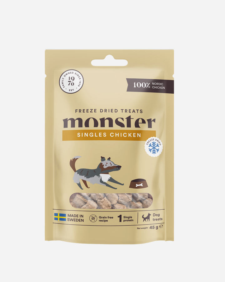 Monster Freeze Dried Treats Singles Chicken 45g