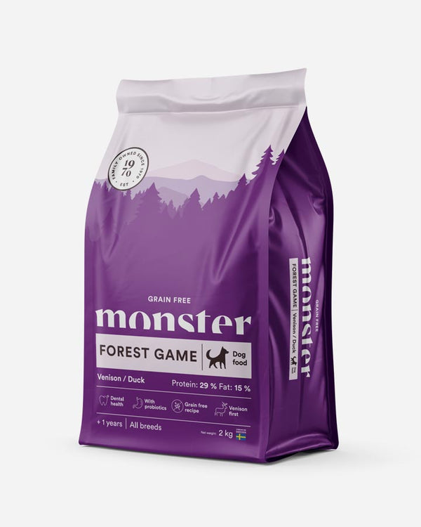 Monster Grain Free Forest Game hundmat med vilt och anka