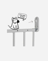 DogSpace Charlie - Extra hög expanderande hundgrind 103 cm - Svart - Skruvmonterad